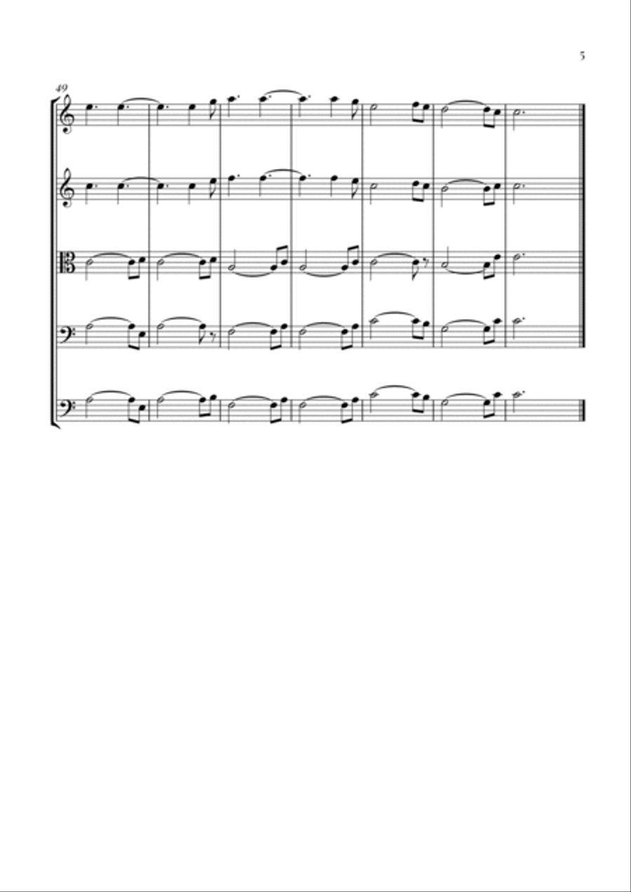 Hallelujah Hallelujah String Quintet scores gallery preview page 5