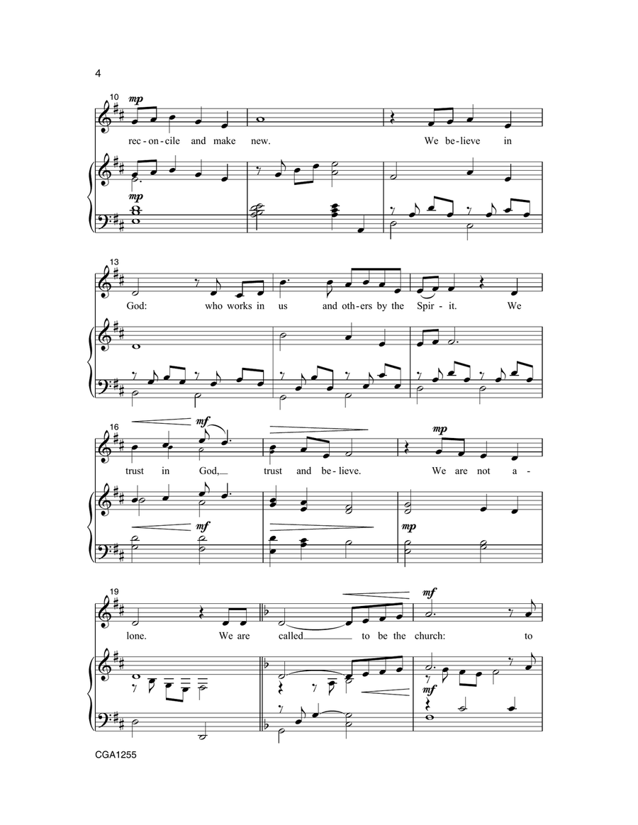 A Mass for Treble Voices - We Believe in God by Allen Pote SSA - Digital Sheet Music page 4