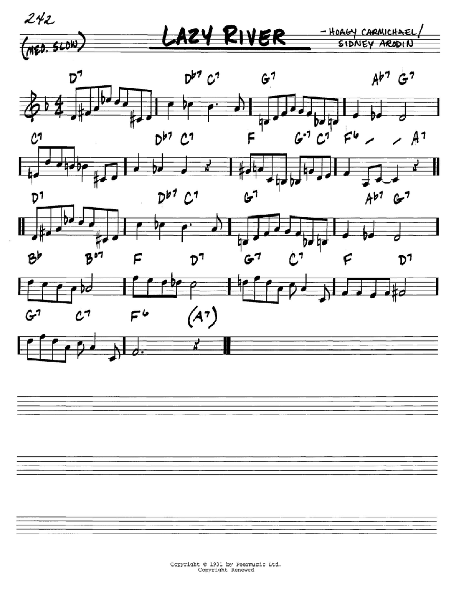 Lazy River Lazy River Piano scores gallery preview page 1