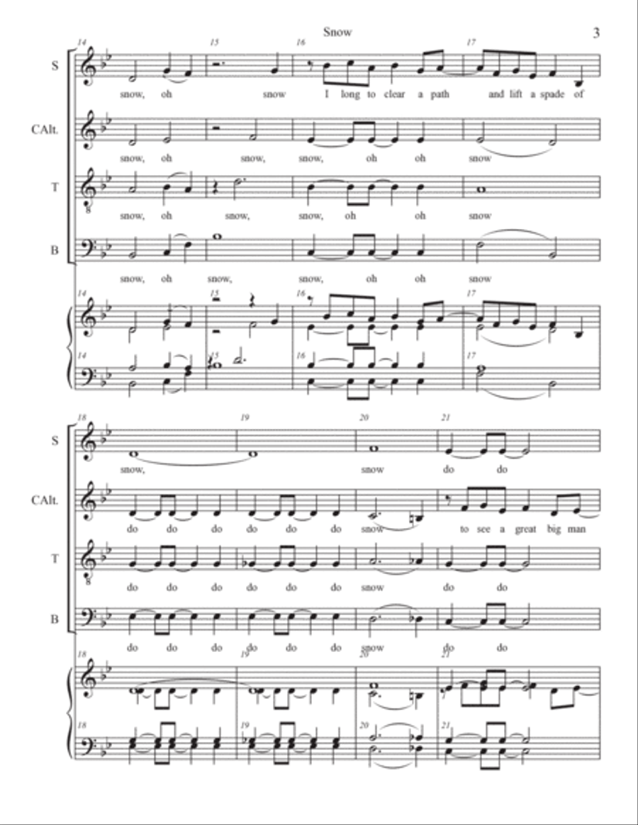 Snow 4-Part scores gallery preview page 3