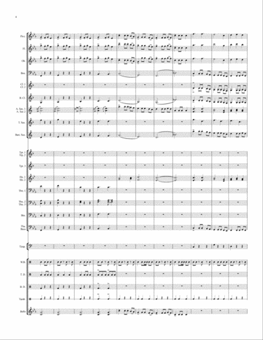 Holiday Bell Carol Concert Band scores gallery preview page 5