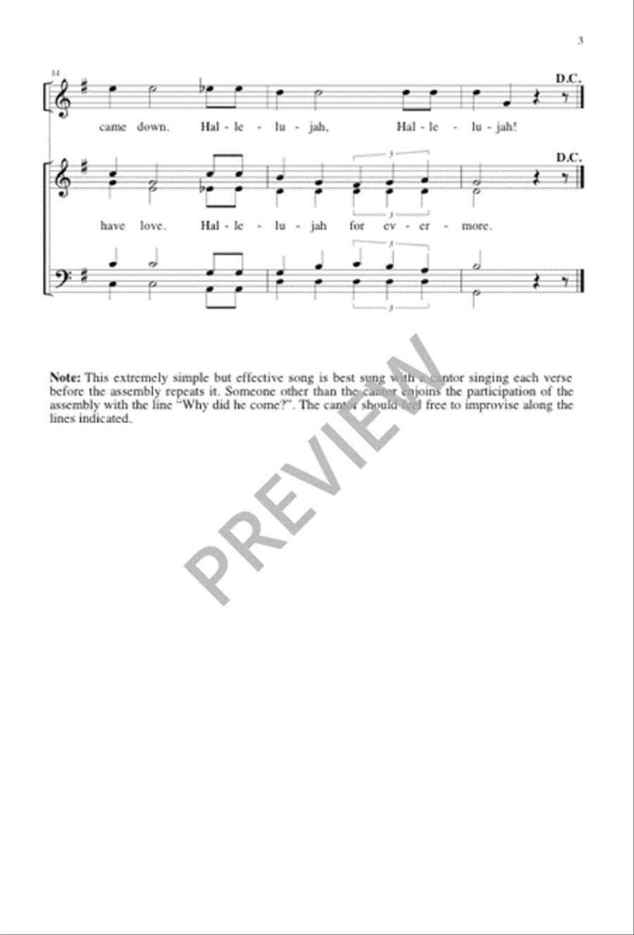 He Came Down 4-Part scores gallery preview page 4