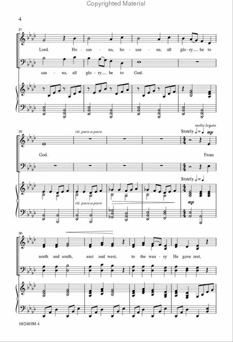 Give Thanks Unto the Lord 4-Part scores gallery preview page 4