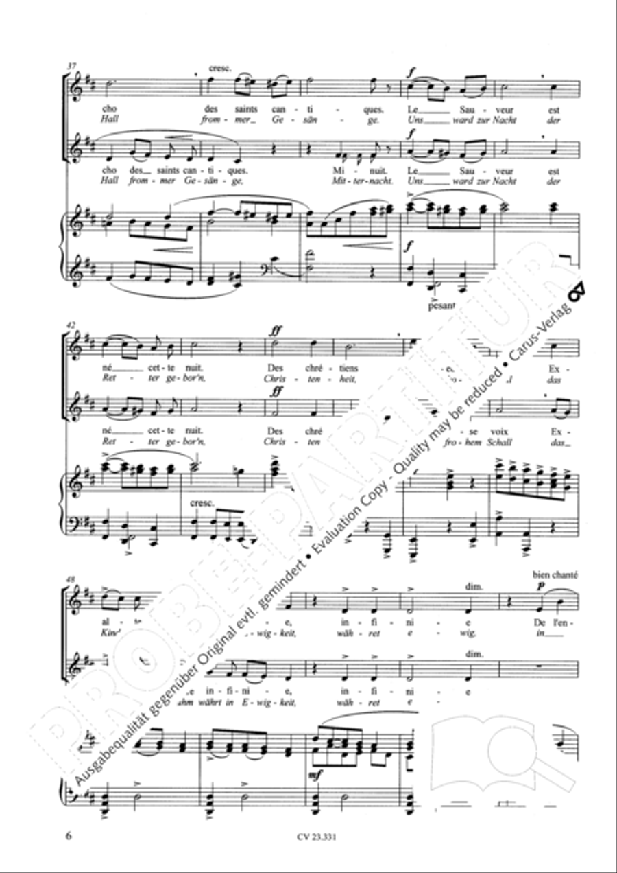 Noel (Weihnachtslied; Steigt auf zu Gott) SA scores gallery preview page 7