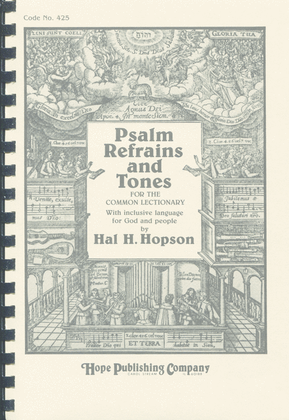 Book cover for Psalm Refrains and Tones
