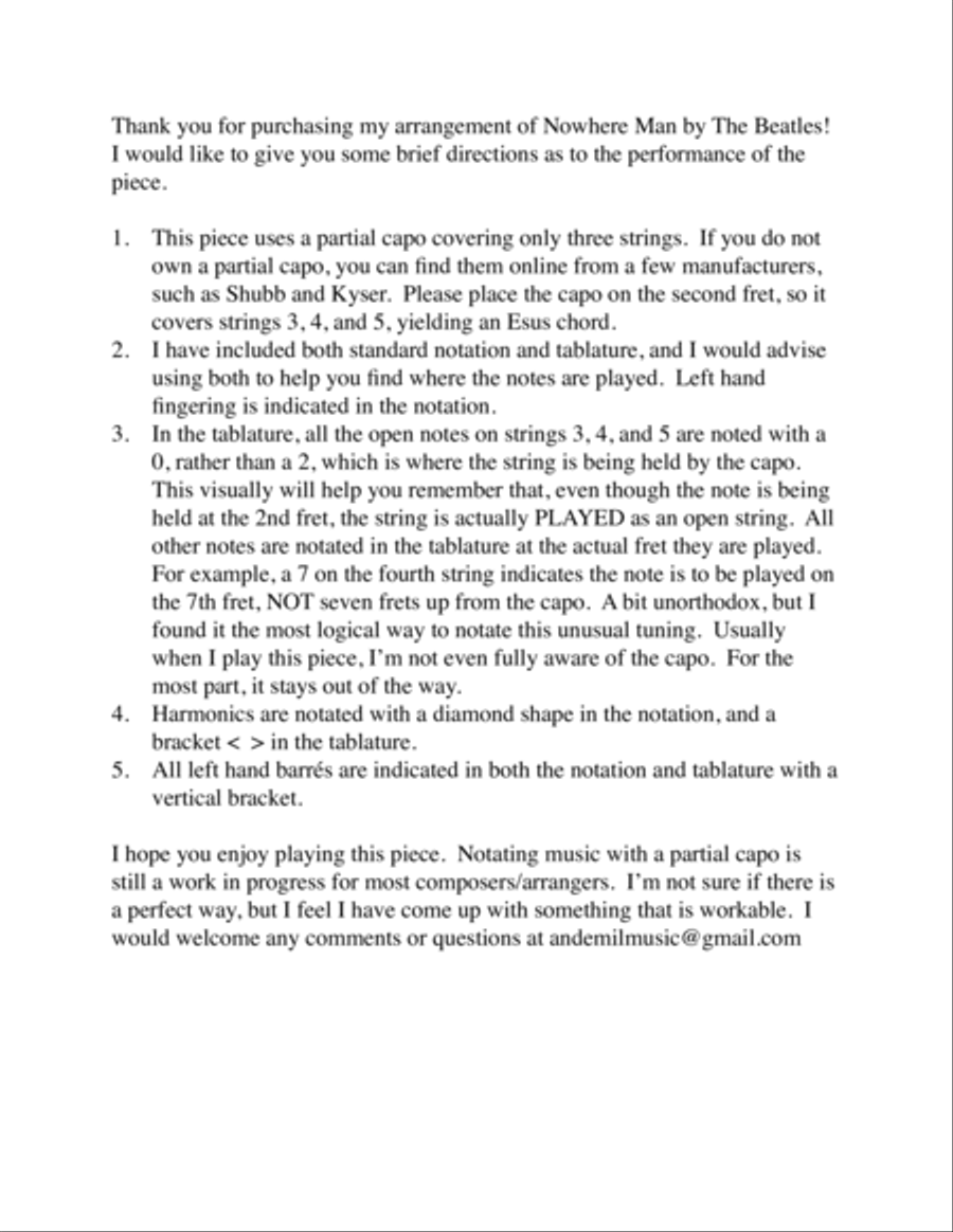 Nowhere Man Nowhere Man Electric Guitar scores gallery preview page 2