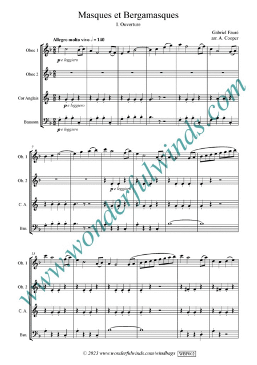 Masques Et Bergamasques Bassoon scores gallery preview page 2