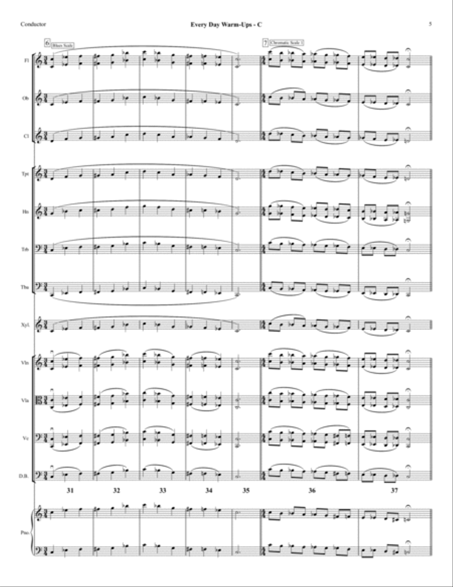 C - Every Day Warm-Ups for Full Orchestra Concert Band scores gallery preview page 5