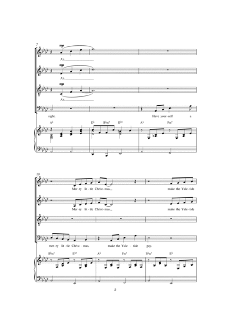 Have Yourself A Merry Little Christmas (arr. Thomas Lydon) 4-Part scores gallery preview page 2