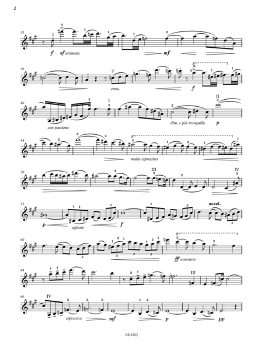 Romance (Grade 8, B1, from the ABRSM Violin Syllabus from 2024) Violin Solo scores gallery preview page 2