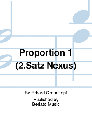 Book cover for Proportion 1 (2.Satz Nexus)