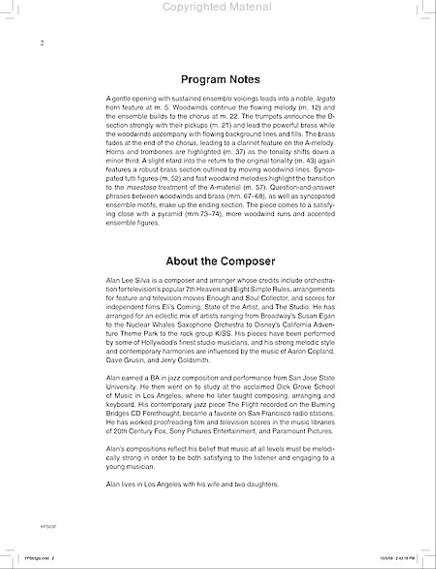 For Our Heroes Concert Band scores gallery preview page 3