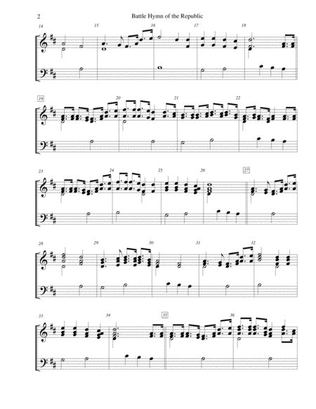 Battle Hymn of the Republic - for 2-octave handbell choir image number null