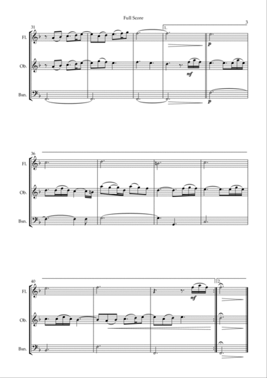 Married Life Woodwind Trio scores gallery preview page 3