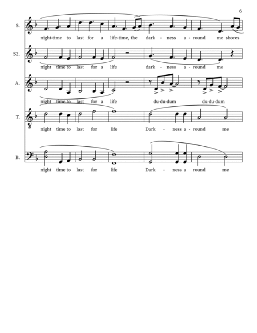 Sleeping Sun 4-Part scores gallery preview page 6