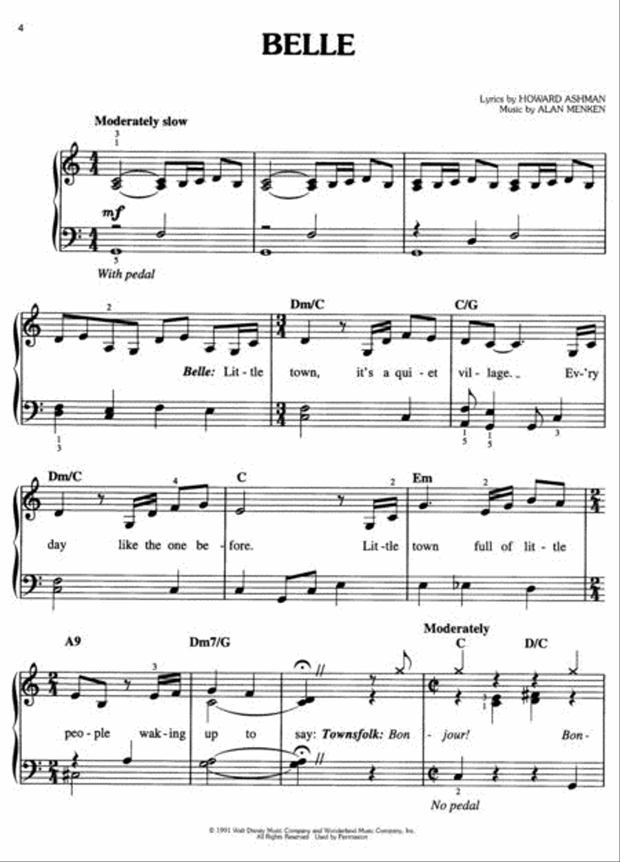 Disney's Beauty and the Beast: The Broadway Musical Voice scores gallery preview page 2