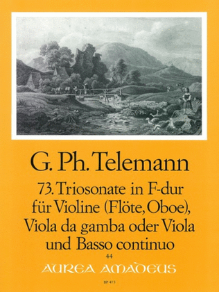 Book cover for 73. Trio sonata F major TWV 42:F10