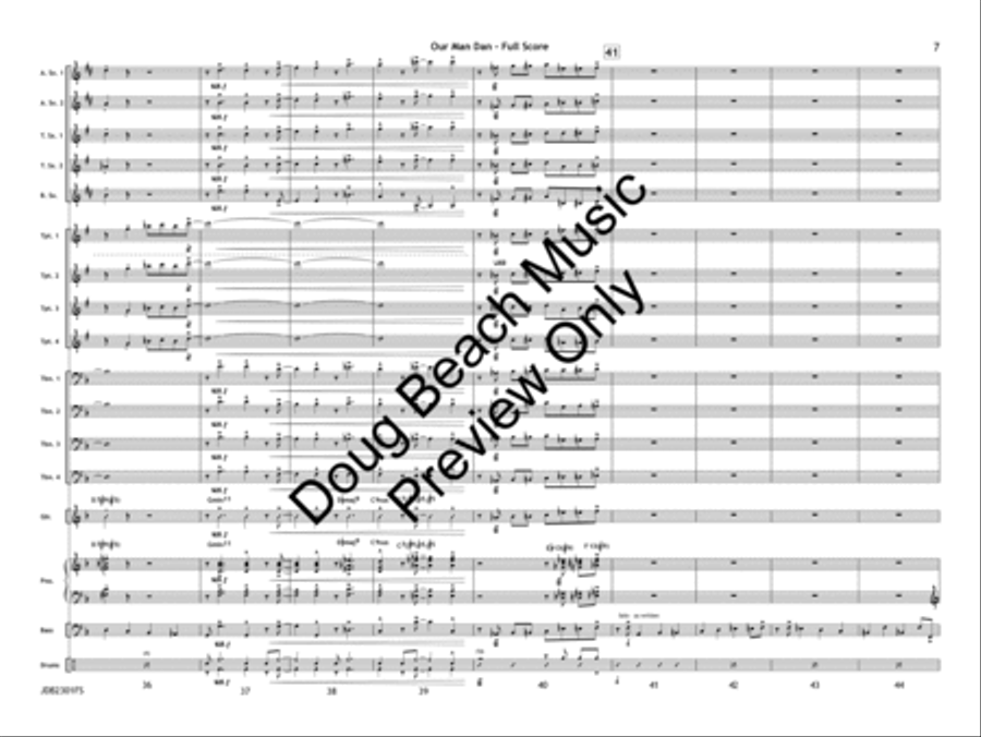 Our Man Dan (Score) Our Man Dan (Score) Jazz Ensemble scores gallery preview page 8