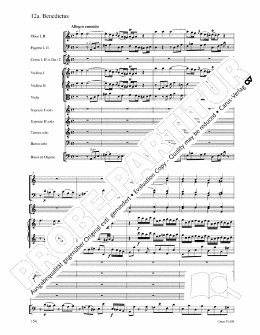 C Minor Mass, K. 427 (Missa in c KV 427) 4-Part scores gallery preview page 170