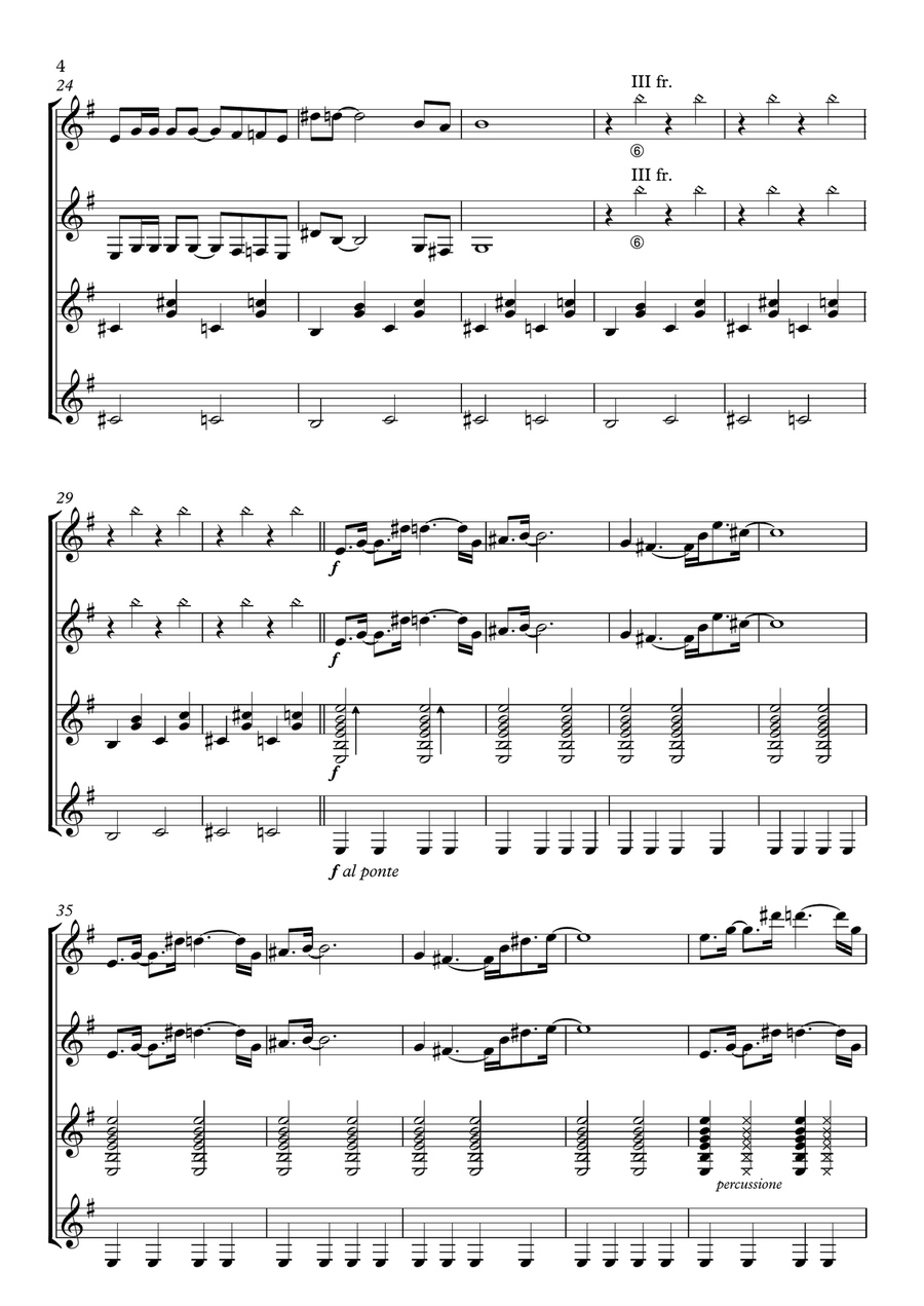 James Bond Theme - Score Only Guitar Ensemble scores gallery preview page 4