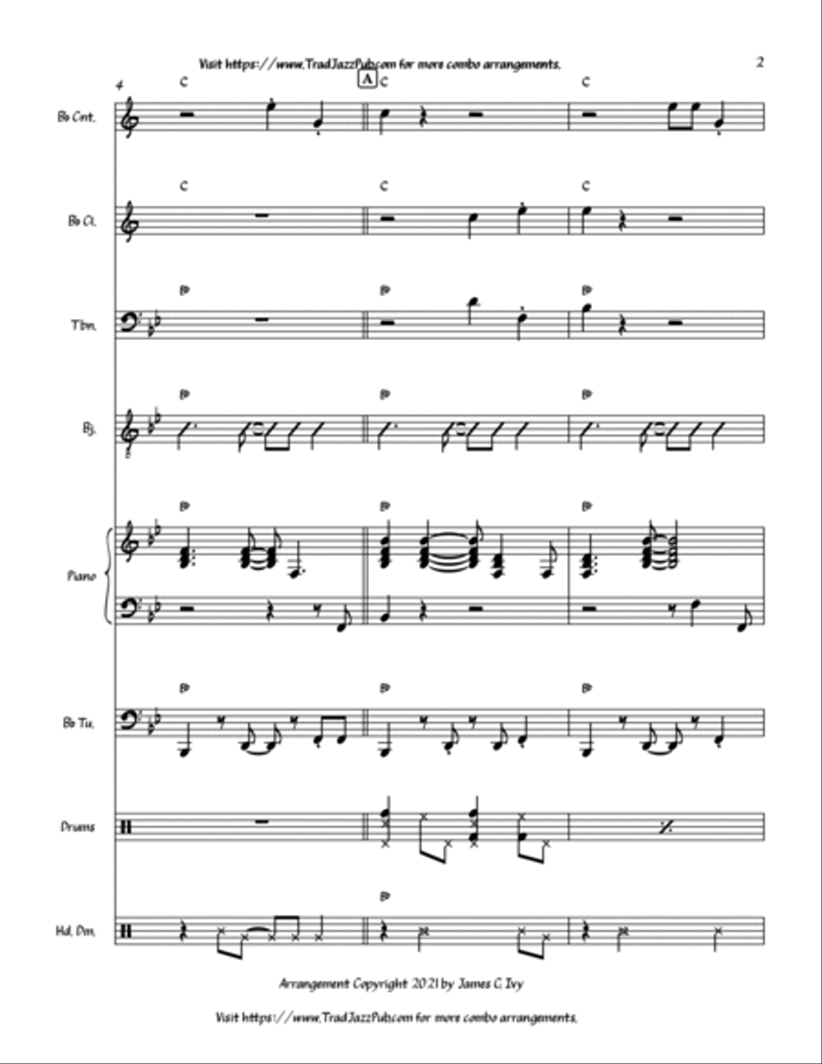 Eh La Bas Bamboula Eh La Bas Bamboula Jazz Ensemble scores gallery preview page 2