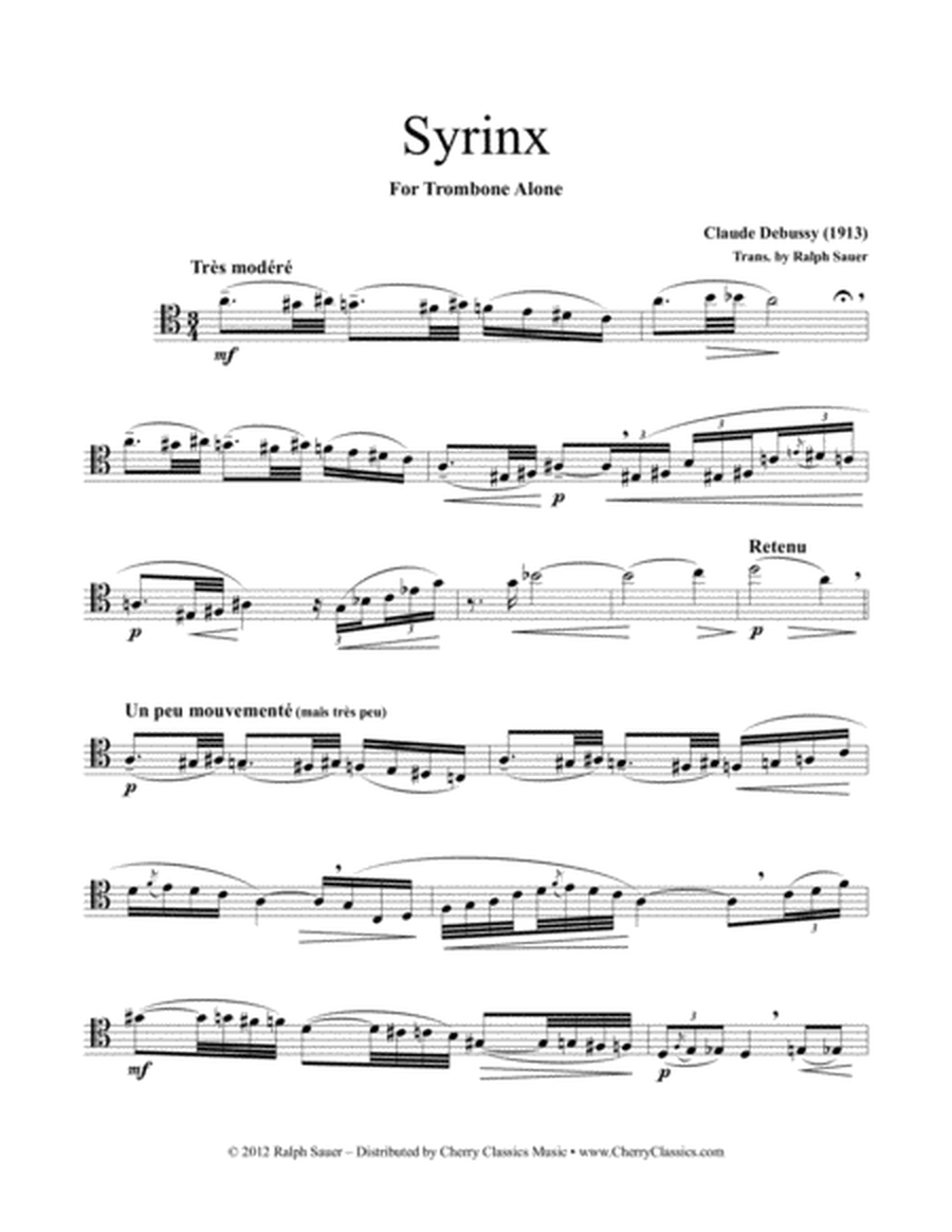 Syrinx for Unaccompanied Tenor Trombone