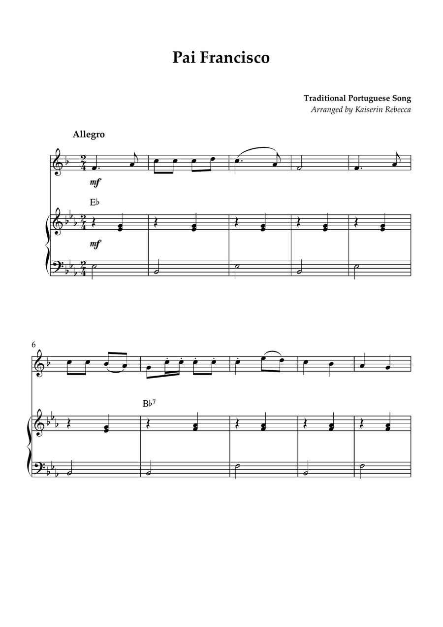 Pai Francisco B-Flat Trumpet scores gallery preview page 1