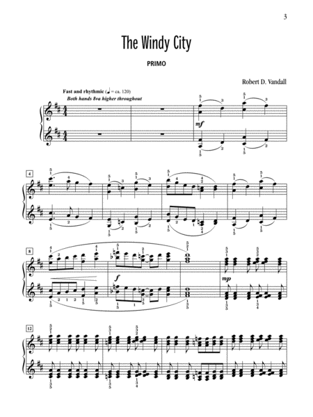 Chicagoland - Piano Duet Suite (1 Piano, 4 Hands)