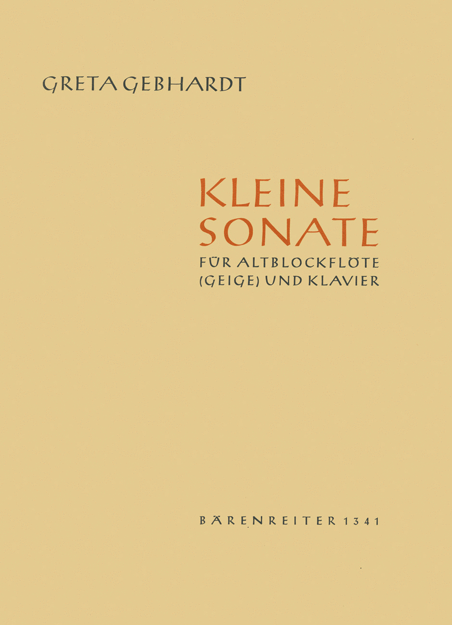Kleine Sonate for Treble Recorder (Violin) and Piano