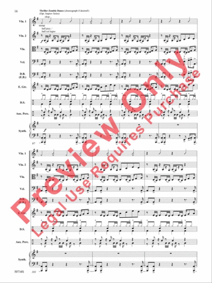 Thriller Thriller String Orchestra scores gallery preview page 17