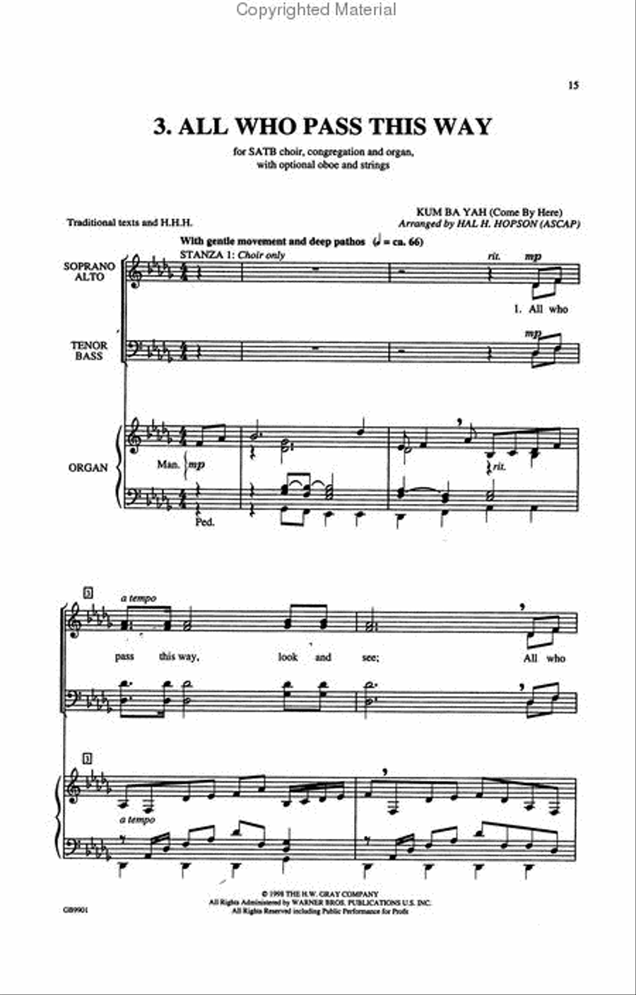 Tenebrae -- A Service of Darkness 4-Part scores gallery preview page 3