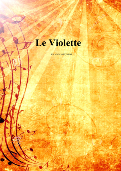 Le Violette for voice and piano 