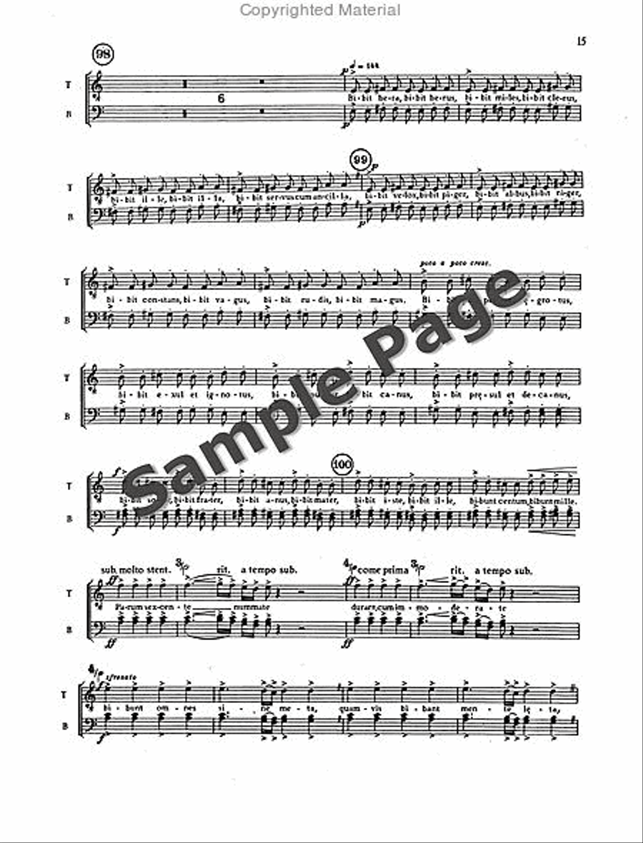 Carmina Burana Children's Choir scores gallery preview page 18