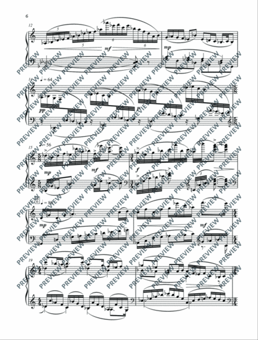 Falling Flowers Piano Solo scores gallery preview page 7
