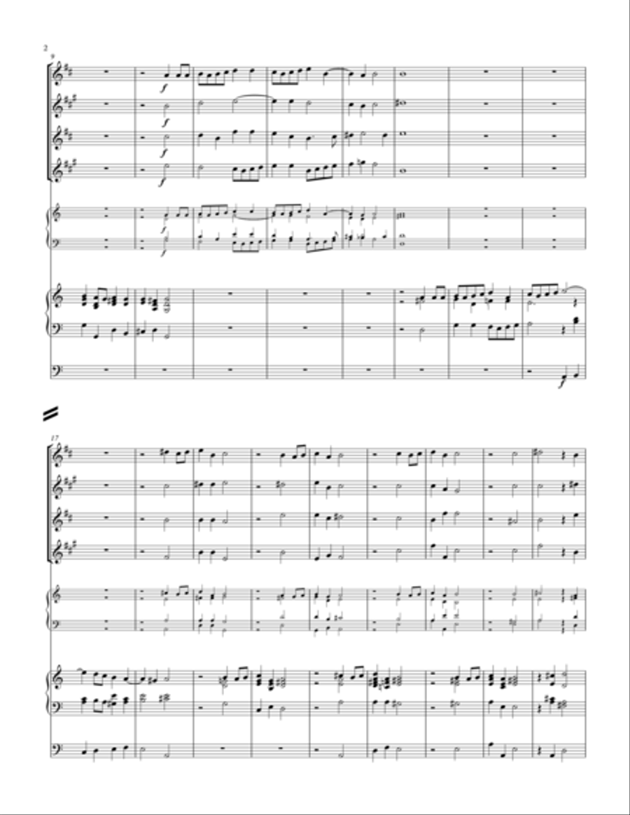 Canzon Vigesimanona à8 (Sax Quartet and Organ) Piano Quartet scores gallery preview page 2