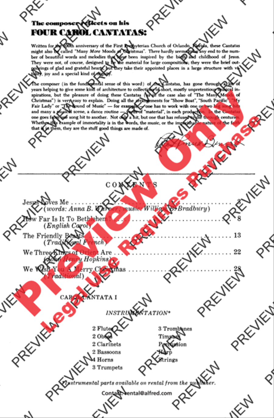 Carol Cantata 4-Part scores gallery preview page 2