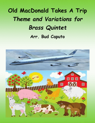 Book cover for Old MacDonald Takes A Trip For Brass Quintet
