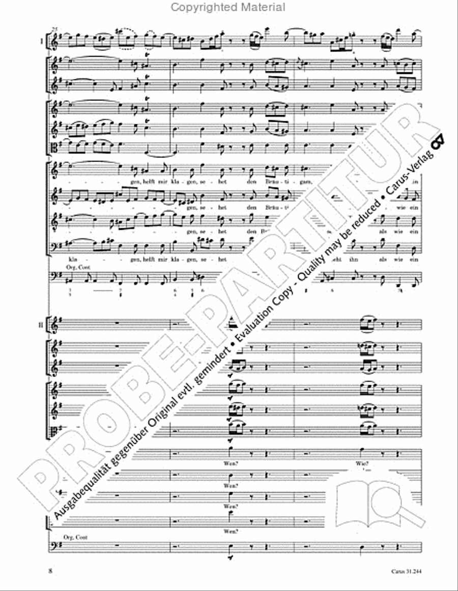 St. Matthew Passion (Matthaus-Passion) 4-Part scores gallery preview page 10