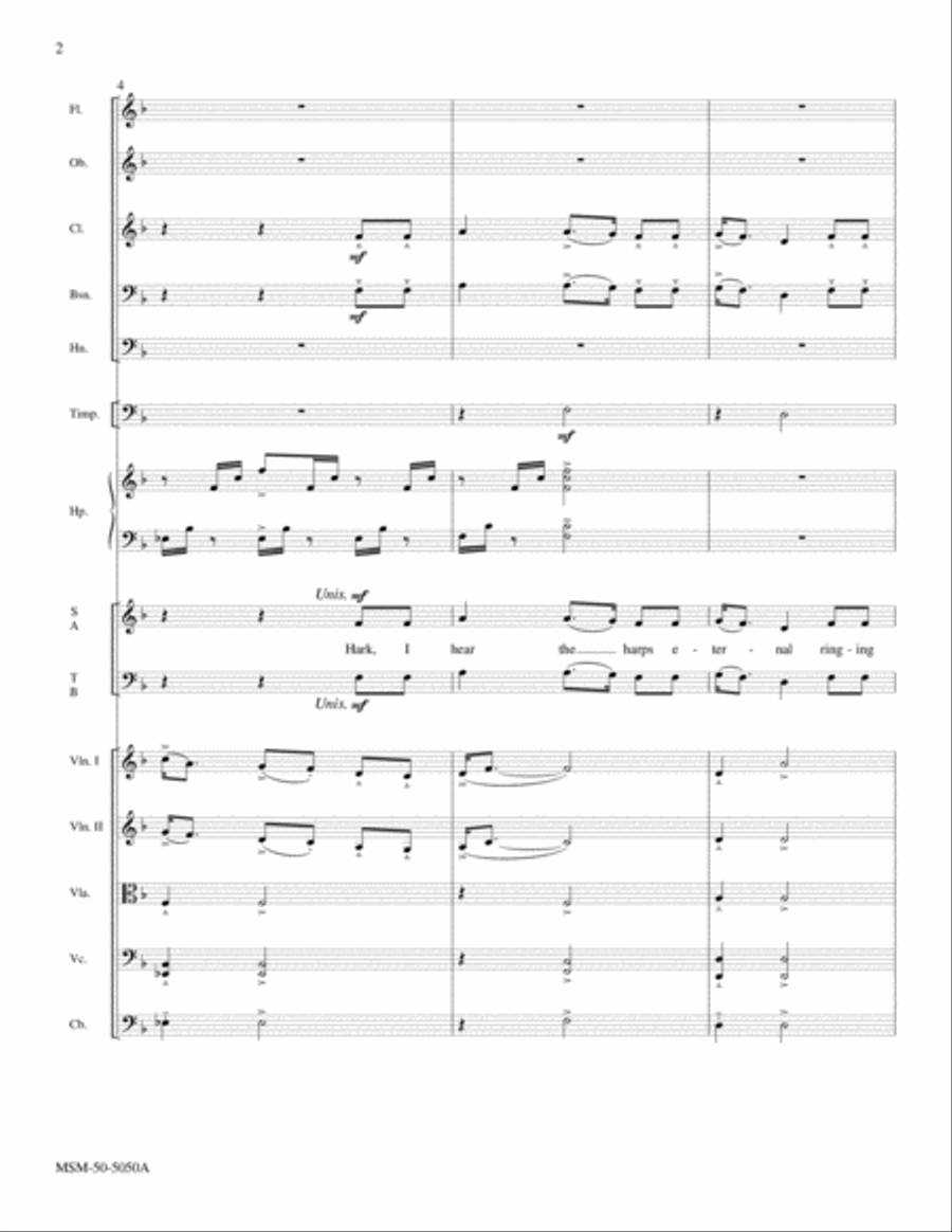 Hark, I Hear the Harps Eternal Choir scores gallery preview page 2