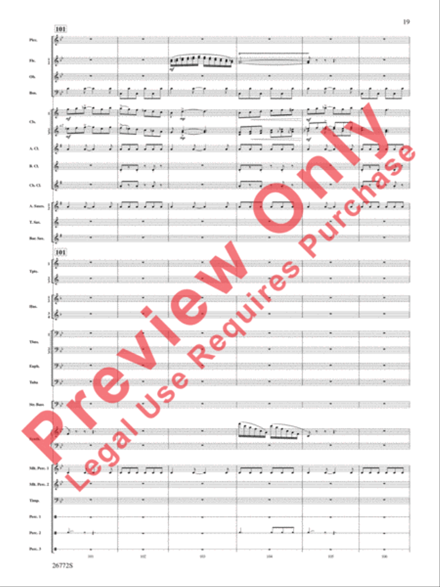 March: The Lion's Gate (Movement 1 from Sea to Sky) Concert Band scores gallery preview page 20