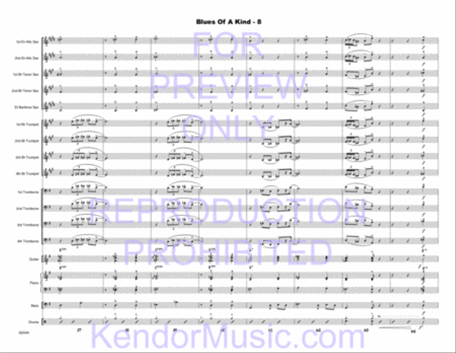 Blues Of A Kind (Full Score) Jazz Ensemble scores gallery preview page 10