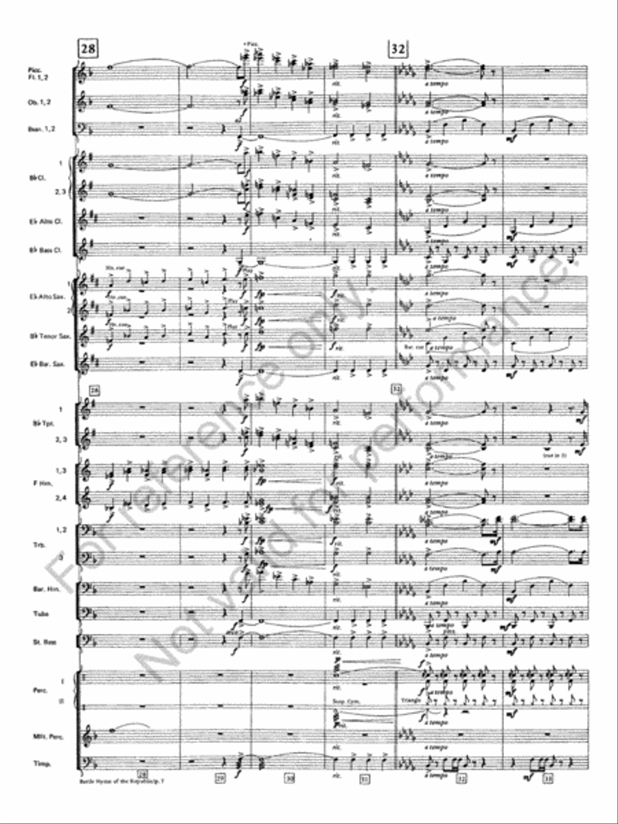 Battle Hymn Of The Republic Concert Band scores gallery preview page 8