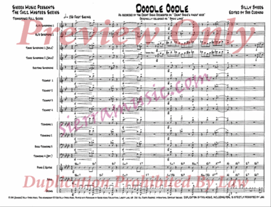 Doodle Oodle Doodle Oodle Jazz Ensemble scores gallery preview page 2