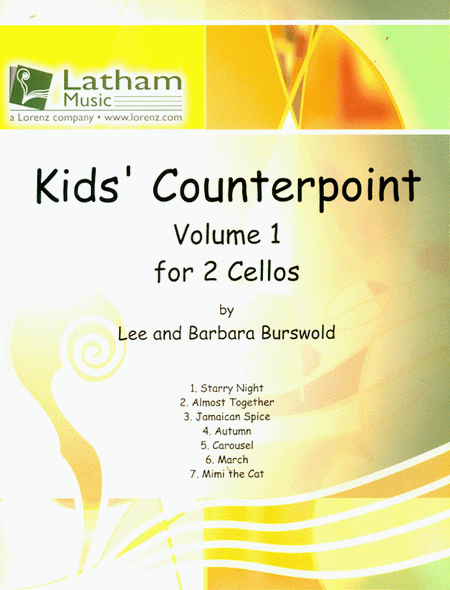 Kids' Counterpoint: Volume 1 for 2 Cellos image number null