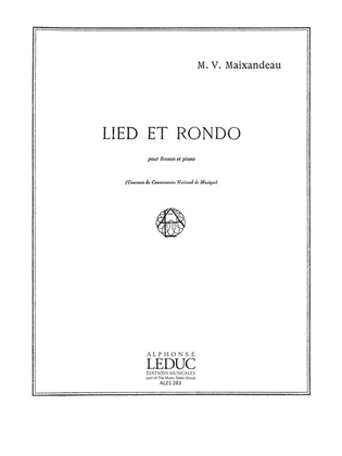 Book cover for Lied Et Rondo (bassoon & Piano)