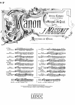 Jules Massenet: Air de Manon No.18 bis: Fabliau