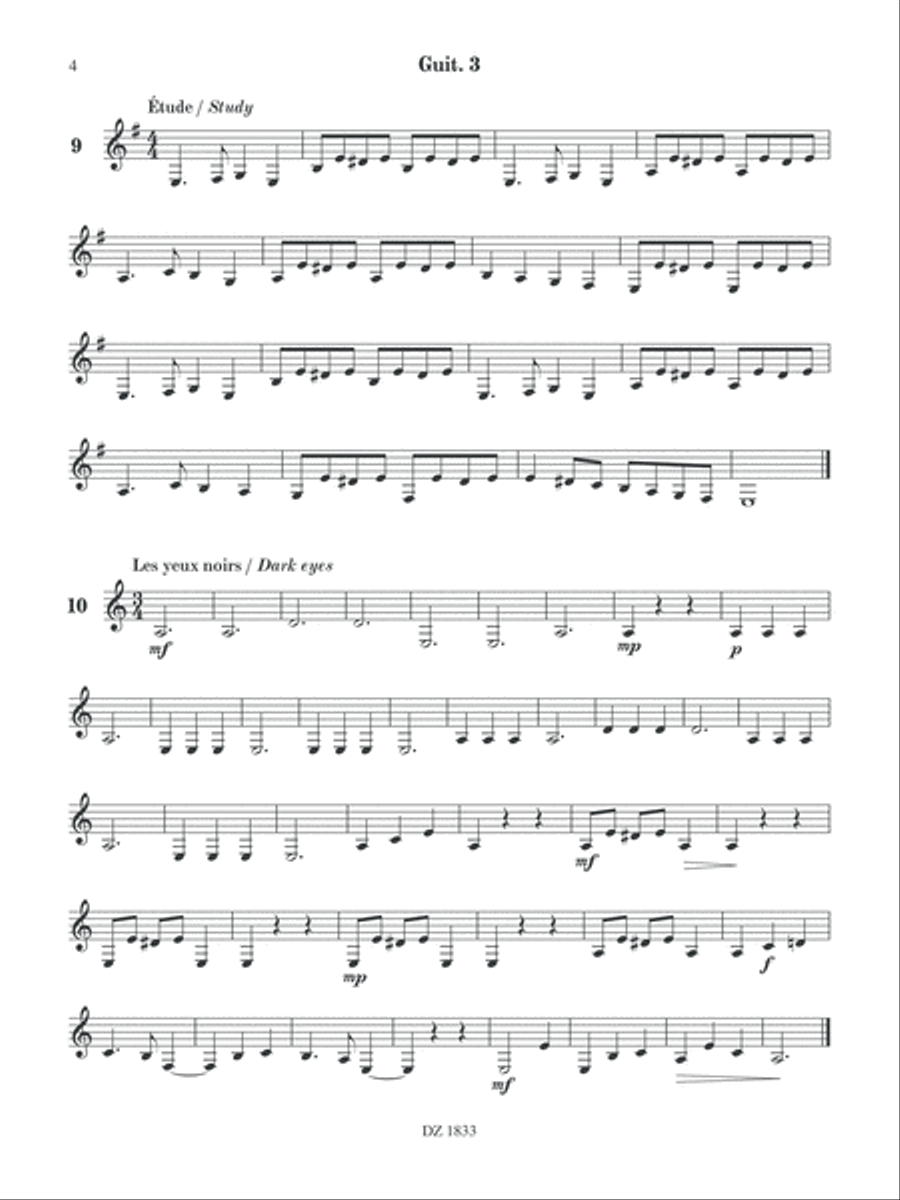 Ma guitare, mon band (guit. 3) vol. 2 Classical Guitar scores gallery preview page 4