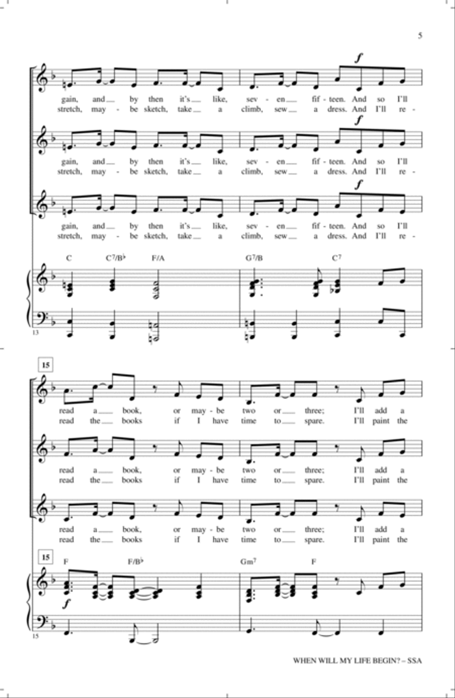 When Will My Life Begin? (from Tangled) (arr. Mac Huff) SSA scores gallery preview page 3