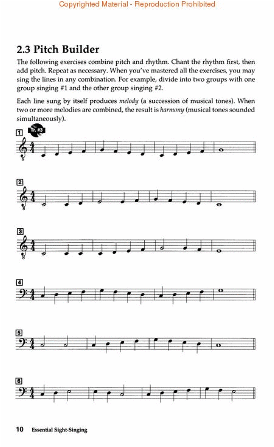 Essential Sight-Singing Vol. 1 Male Voices TB scores gallery preview page 3