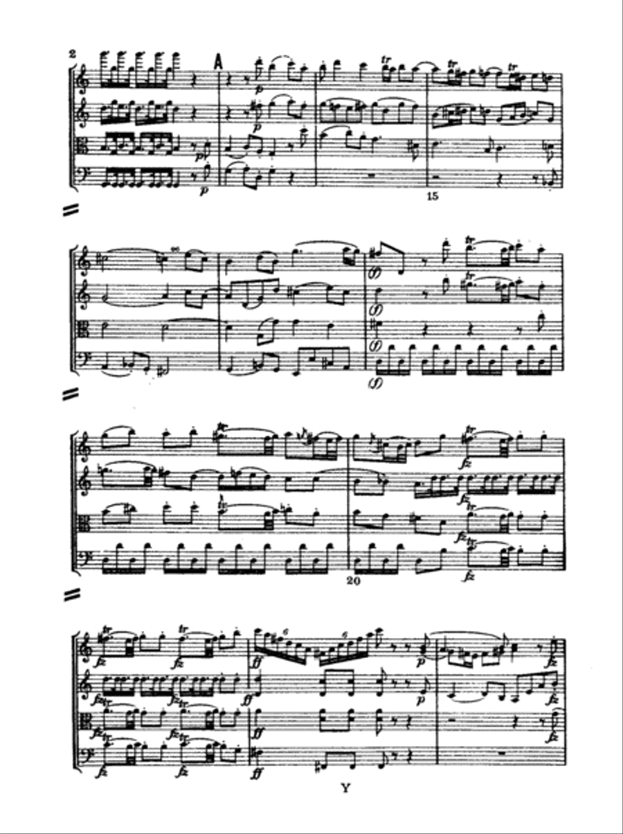 Haydn: String Quartet No. 77 in C Major, Op. 76, No. 3 String Quartet scores gallery preview page 4